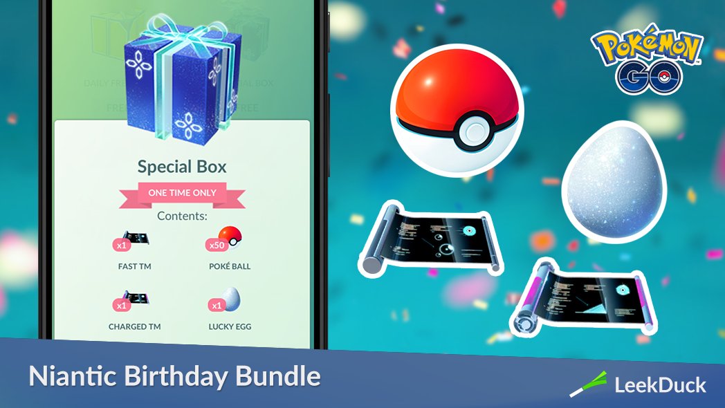 Leek Duck In Celebration Of Niantic S Birthday You Can Claim A Free Box On Wednesday October 6 21 Between 11 Am And 5 Pm Local Time The Free Bundle Contains Leek Duck In Celebration Of Niantic S Birthday You Can Claim A Free Box On Wednesday October 6 21 Between 11 Am And 5 Pm Local Time The Free Bundle Contains