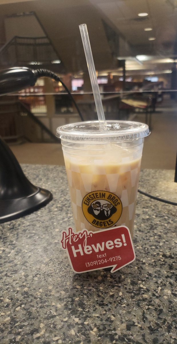 HewesLibrary's tweet photo. Coffee brings the perfect feel for studying in the library!📚 Whether your preference is hot or cold, stop by Einsteins and grab a good book this fall week.🍂🍁 #heweslibrary https://t.co/4r0vDAATtP