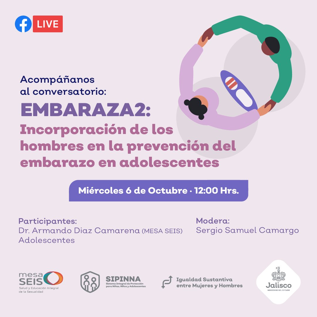 "Los hombres son padres hasta que nace el bebé", esta y otras expresiones son reflejo del impacto diferenciado que tiene el embarazo en mujeres y hombres, agudizado en la adolescencia.
Charlemos en torno a la participación de los hombres en la prevención del embarazo adolescente.