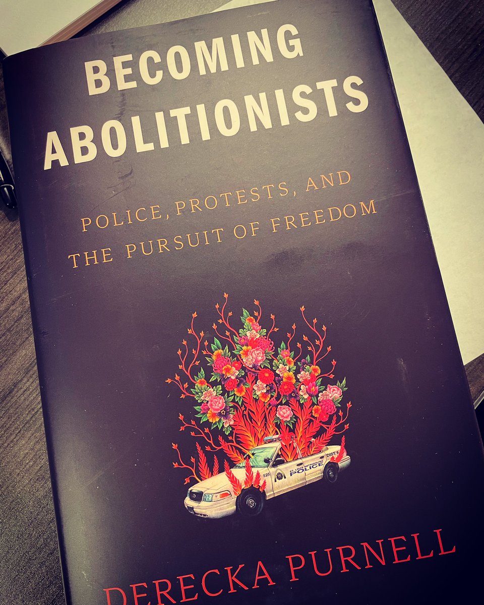 This book cover, y’all. 🔥🖤❤️👏 Abolition now. Gratitude, @dereckapurnell