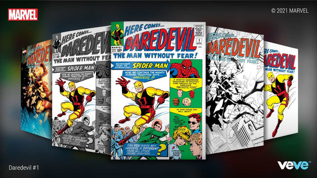 Marvel's tweet photo. #NYCC exclusives are coming to the @veve_official app!

🕷️ Modern Marvel: Spider-Man (Ben Reilly)
🛡️ Mighty Marvel: Captain Carter
📚 'Daredevil' #1 and 'Thanos' #13

Find out more about this week's limited drops here: https://t.co/FCF68eLp0l https://t.co/rL2rm1QTyx