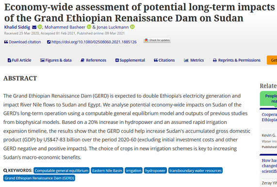 Dramatic shift in #Sudan position on #GERD the last 2 yrs. So much so PM now says his country suffers from “water scarcity”,😲, a country that gets hit EVERY year by devastating flood. Their own study shows #GERD will save them from flood &amp;  increase GDP  by US$47-83 Billion.