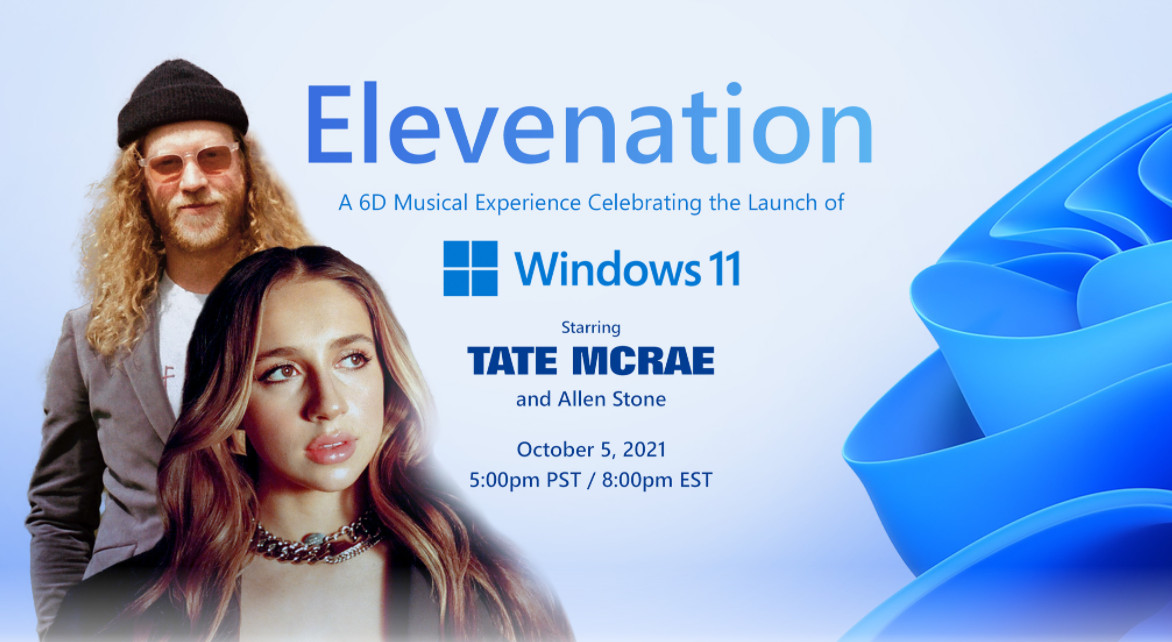 Microsoft’s Windows 11 launch event is a "6D musical experience" with a free NFT