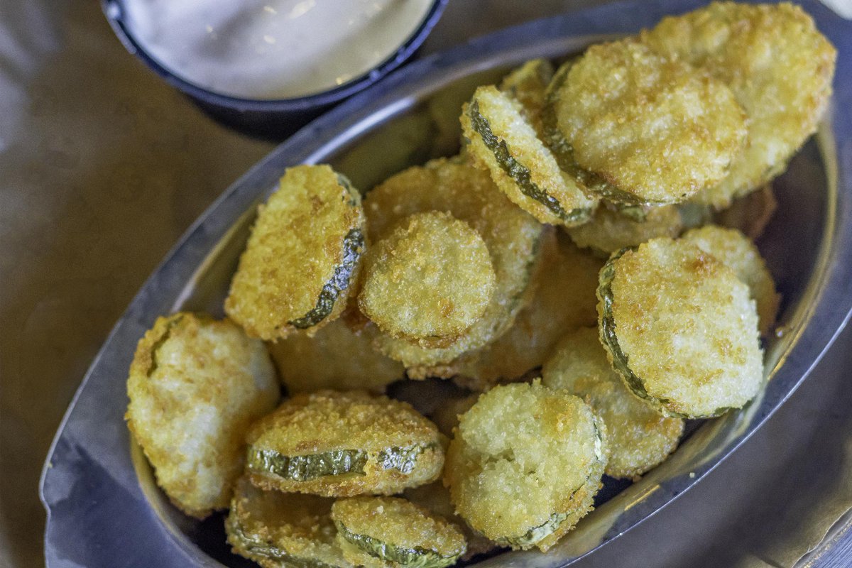 Have you tried our Fried Pickle Chips? Irresistible tangy bites of happiness that are made even better by dunking them in our South Western Ranch sauce.

You know you want them.