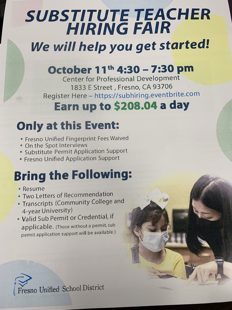 A wonderful opportunity to work with the best people! #growourown <a href="/HerMisty/">Misty Her</a> <a href="/BobNelson_FUSD/">Bob Nelson</a>