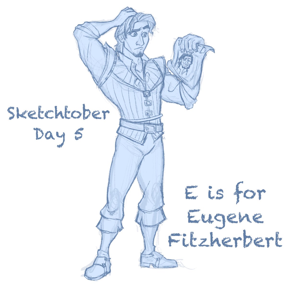 joglis_illust's tweet image. #sketchtober Day 5: E is for Eugene Fitzherbert 
#sketchtober2021 #tangled #eugenefitzherbert #flynnrider #disney #fanart #sketch