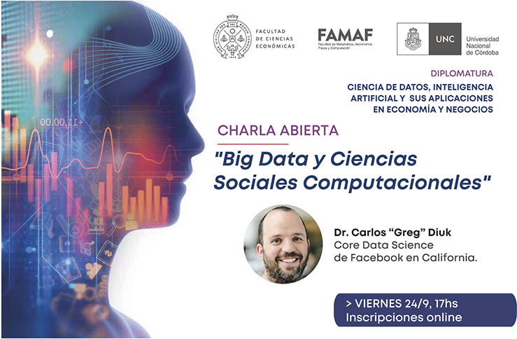 En el marco de la Diplomatura en Ciencia de Datos, Inteligencia Artificial y sus Aplicaciones en Economía y Negocios de <a href="/EconomicasUNC/">Económicas UNC</a> y FAMAF, no se pierdan esta charla abierta (con registración) con <a href="/carlosdiuk/">Carlos Greg Diuk</a>. Ver info en link: eco.unc.edu.ar/mas-noticias/c…. Se agradece RT.