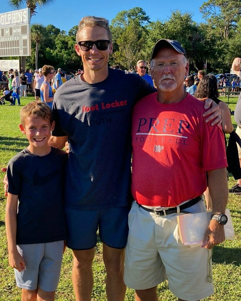 adamsruns's tweet photo. My dad only missed a few of my races over the years. Today he got to watch grandchild number 1. #sggcs #hhprep https://t.co/88aTaRuwfy