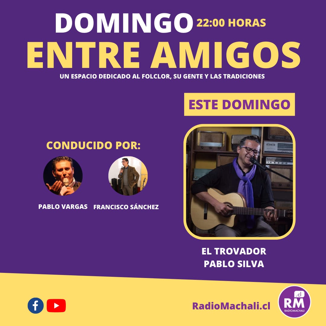 ....hermosa invitacion....a Radio Machali..con mis amigos pablo y francisco...gracias por la invitacion amigos....

Domingo 26 de  septiembre 22:00