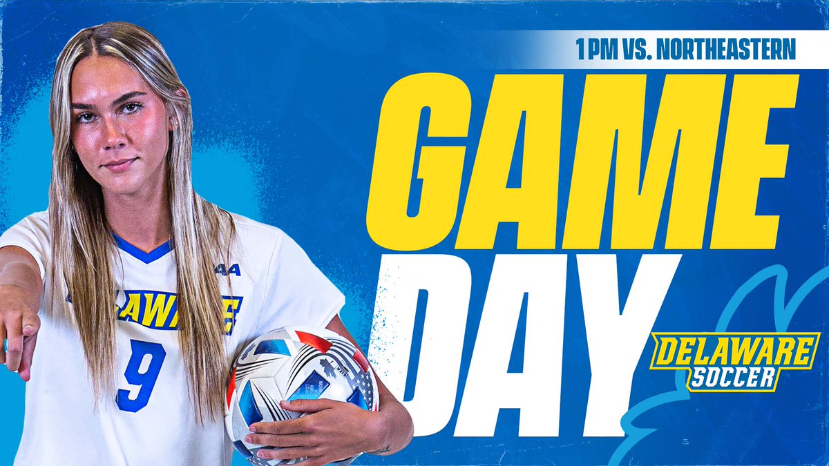DelawareWSOC's tweet photo. 𝑮𝑨𝑴𝑬𝑫𝑨𝒀! 1 p.m. vs. Northeastern

#BlueHens I #CAA https://t.co/nMvKdL1TRm