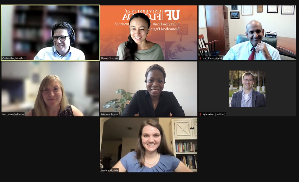 Congrats <a href="/JessicaAldrich/">Jessica Aldrich</a> for passing her qualifying exam today! Looking forward to her work on intra-articular therapies for OA with <a href="/OrthoBME_Lab/">OrthoBME Lab</a>. Thanks to committee members @CRinaldi_UF, <a href="/BLT_BME/">Brittany Taylor, PhD</a>, Drs. Parvataneni (ortho) and McCarrel (vet med) for their valuable input.