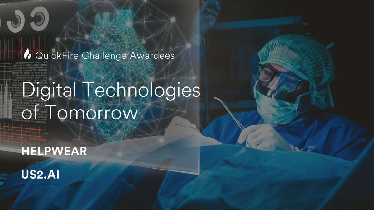 JNJInnovation's tweet image. Unlocking the promise of health technologies could be key to advancing potential breakthroughs for patients.

Today we are proud to announce @HelpWear_Tech &amp;amp; @us2_ai
as the awardees of the Digital Technologies of Tomorrow #QuickFireChallenge: bit.ly/3kBn8p4