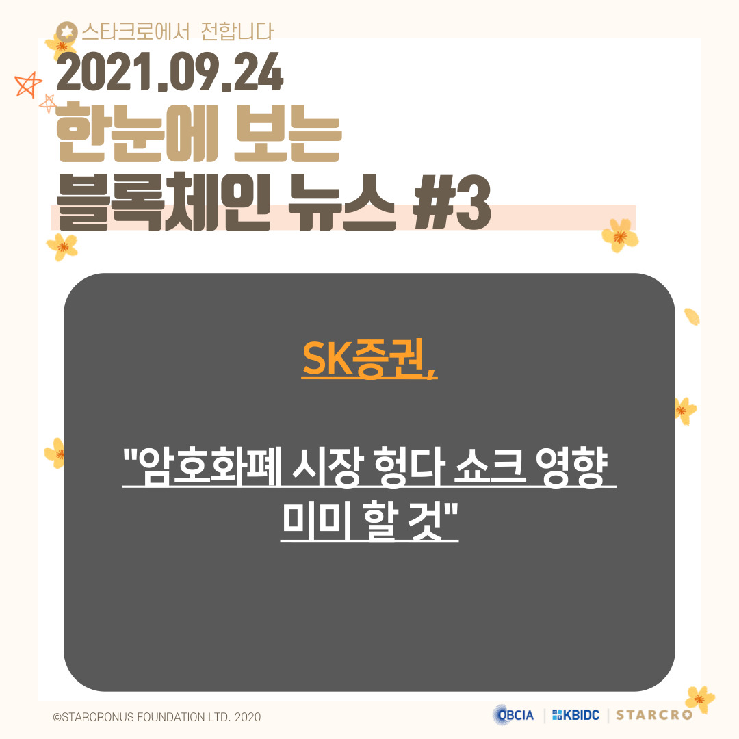 coinstarcro's tweet photo. 9월 24일(금) 블록체인 관련 뉴스

https://t.co/BTh8KnmjGX

- 제공 : 오픈블록체인·DID
#스타크로 #STARCRO #KBIDC #블록체인 #암호화폐 #가상화폐 #비트코인 #이더리움 #빗썸 #상장코인 #상장 #코인 https://t.co/L4tAUJykOX