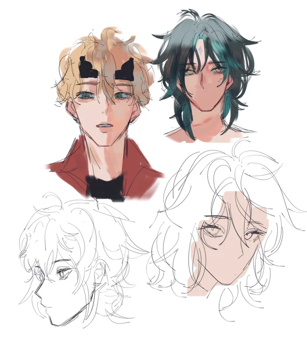 doodles #genshinimpact #fanart #thoma #xiao #venti 