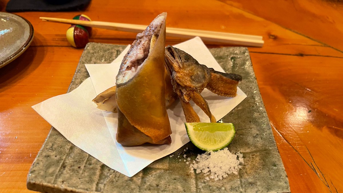 1ヶ月も経たず、また佳和津さんへ…
本当に美味しい！！

前回もいただいたあん肝味噌漬け・カラスミの他、
季節の変わり目を感じられる食材をたくさんいただきました。

もっと近くにあれば毎日行ってそうなので、少し遠いくらいがちょうど良いですね。笑