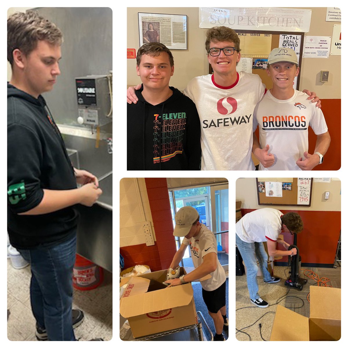 Angelic Yield…. 
Helping at the soup kitchen… 
Connor Nauman, Derek Davidson, Dallan Davidson 🤜🏻🤛🏻