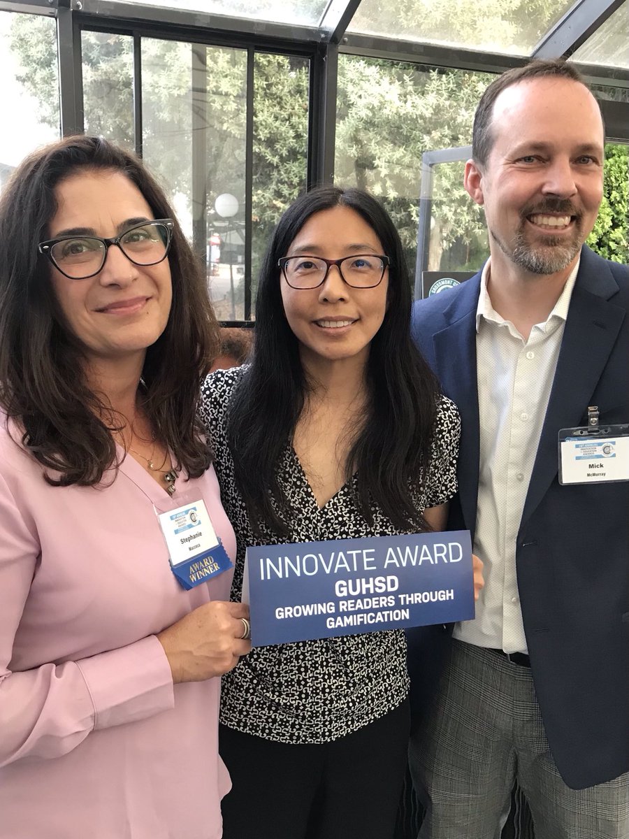 Congratulations to the awesome GUHSD team recognized with Innovate Award ⁦<a href="/cffsd/">Classroom of Future</a> #cffsd. Our students are so lucky!