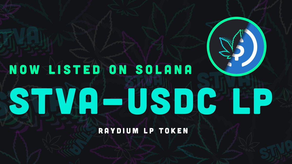 The token mint for the $STVA-USDC Raydium LP token is now been added to the Solana token list. You should see this reflecting in Phantom, Sollet, and on Solscan/Solana explorer.

raydium.io/liquidity/?amm…
