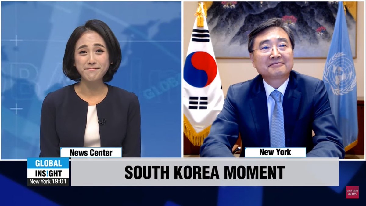 NewsArirang's tweet photo. “Promoting the sustainable development goals; it was Korea’s moment.”Permanent Representative of the Republic of Korea to the United Nations, Amb. CHO Hyun @ROK_Mission discusses Korea’s diplomacy w/@jennie_jojo https://t.co/xqG291Dj9M https://t.co/b6vl5nwo0K