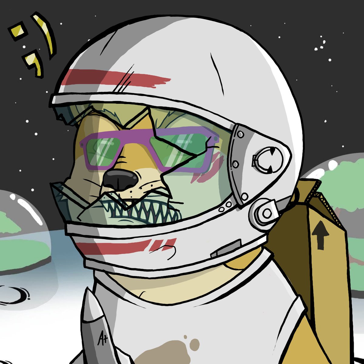JessicaRose720's tweet photo. He had a ruff time after the moon landing party 🎉 but he’s ready to get back out there and adventure 🚀🌕🐕✨@DogeX2021 #doge #dogearmy #DOGEX #DogecoinToTheMoon #NFT #Crypto #DogeXCru #nftcollectors https://t.co/5OrpFlVMWl