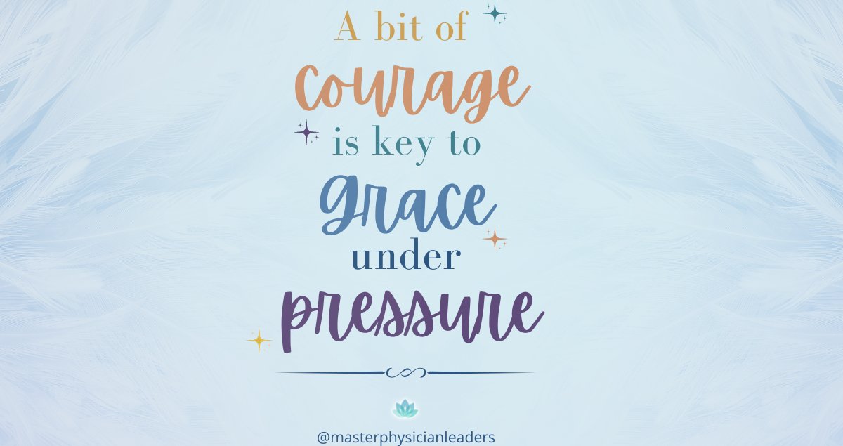 Being courageous means doing the right thing - the hard stuff - even when you’re fearful of making a mistake. Finding the inner strength to forge ahead with confidence and resilience reflects the courage needed to #thriveasyoulead. 

#courage #womeninmedicine #physicians #mds