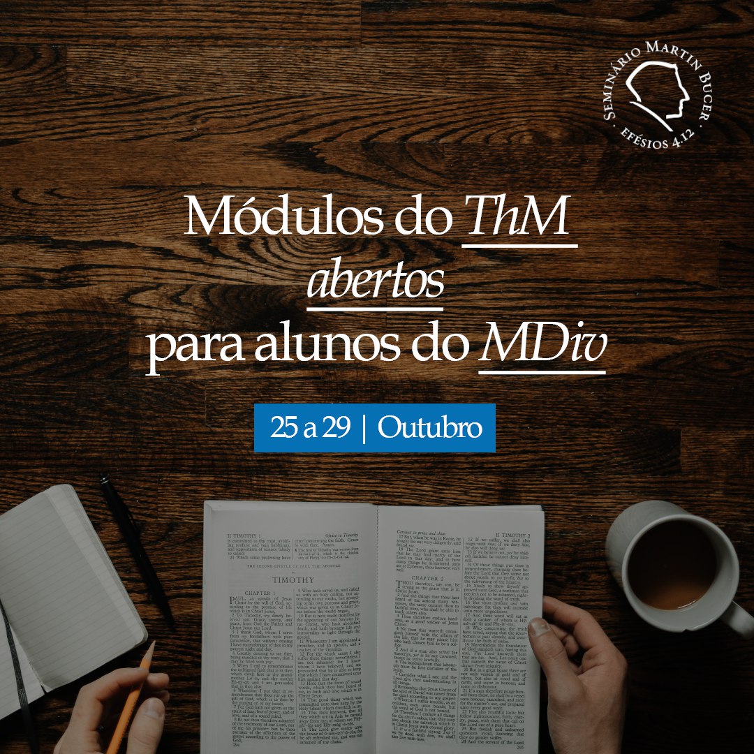 MartinBucer's tweet photo. Para você que deseja uma especialização em teologia! Neste semestre, os alunos do MDiv, do @seminariomartinbucer, terão a oportunidade de realizar os módulos do ThM, nosso mestrado em parceria com o Puritan Reformed Theological Seminary. 

📍 Acesse: https://t.co/yABFImN7RN. https://t.co/gL6zgBp0ML