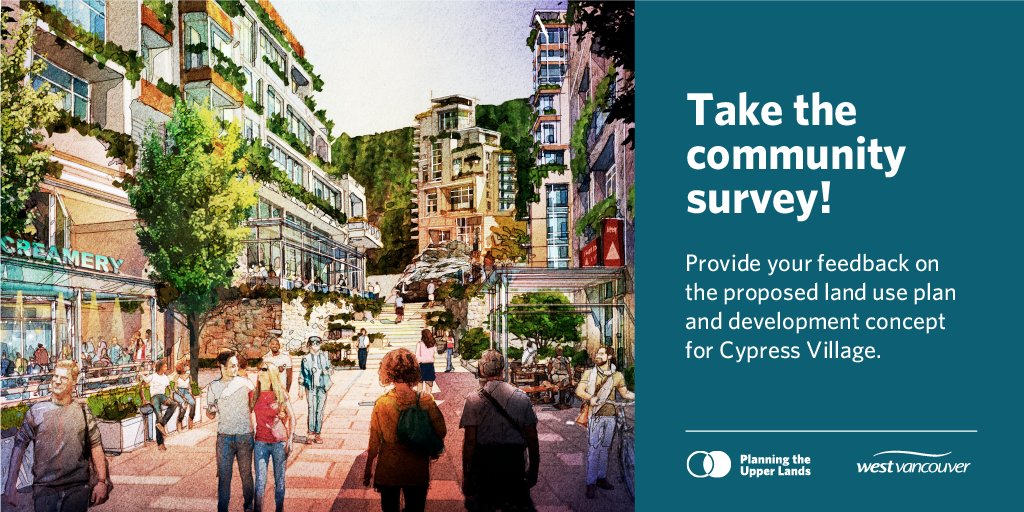 WestVanDistrict's tweet photo. Don’t miss the opportunity to share your perspective on the concept plans for #Cypress Village. Please take the Phase 2 survey now and tell us your thoughts: https://t.co/KFBgCbrXph
#CypressVillage #Eagleridge #Upperlands #WestVan https://t.co/xvgCYcdrCd
