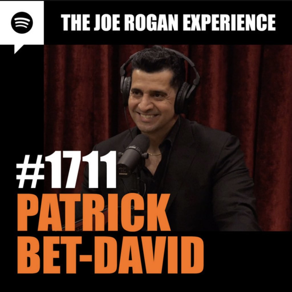 patrickbetdavid's tweet photo. The interview with @joerogan is officially up. 

Lots of great topics discussed.

Link to interview https://t.co/xsYMvEX908 https://t.co/As16yySgz5