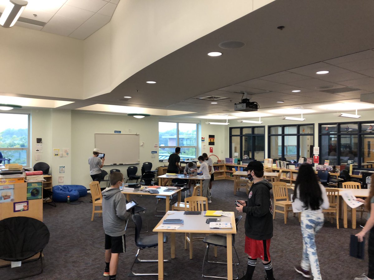 WalshLatin's tweet photo. After a nearly 2 year hiatus, the #latin scavenger hunt made its triumphant return to the @MSMSBPS library! #latinteach https://t.co/orDoUYrdPP