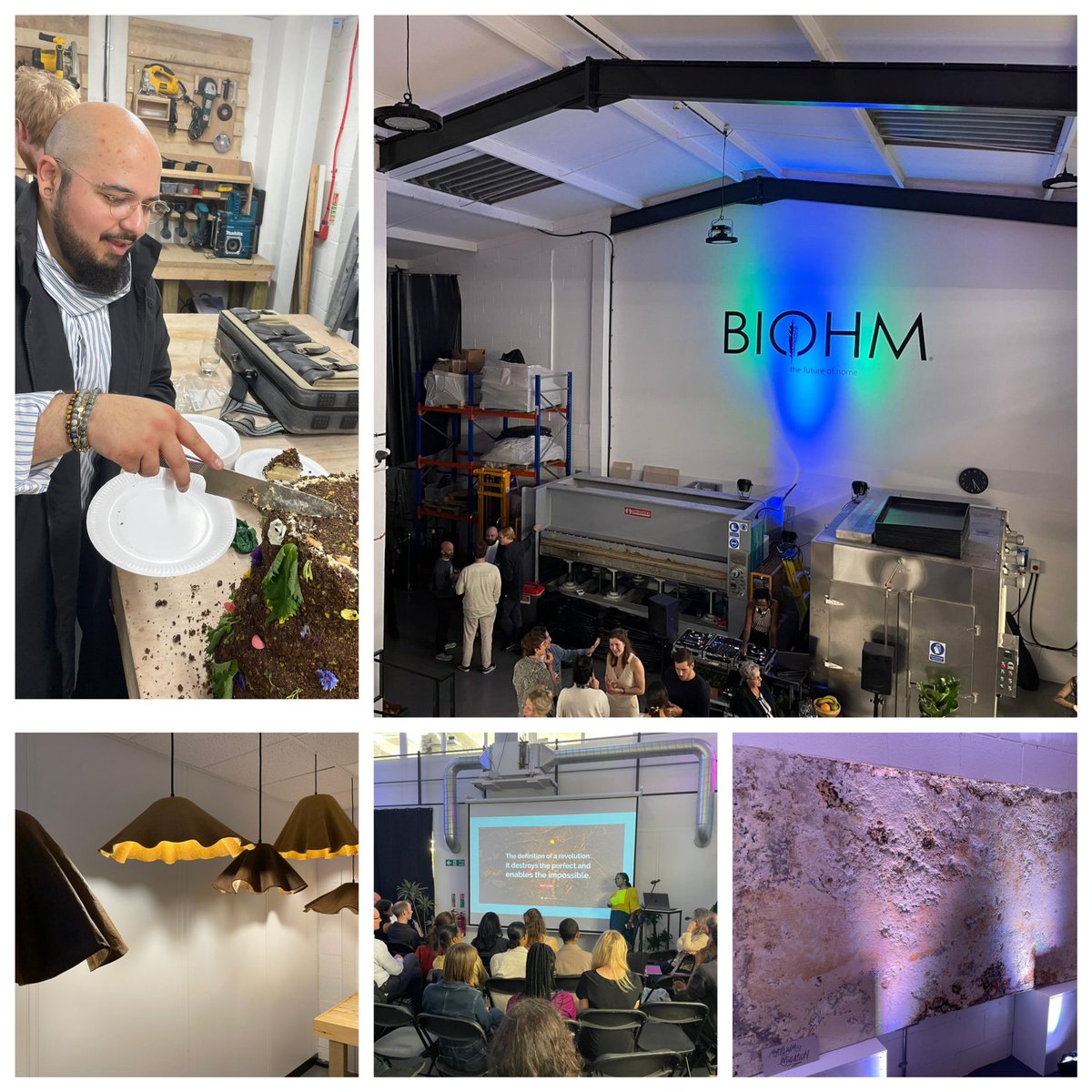 NataliaAgathou's tweet photo. What a great 5 year party by @biohmhome! Really proud of the whole team and looking forward to seeing mycelium based products revolutionising the construction industry! Thank you @EhabSayedDesign for the warm welcome and the viosionary journey you have initiated. #bioecomy https://t.co/9bNaABVYF1