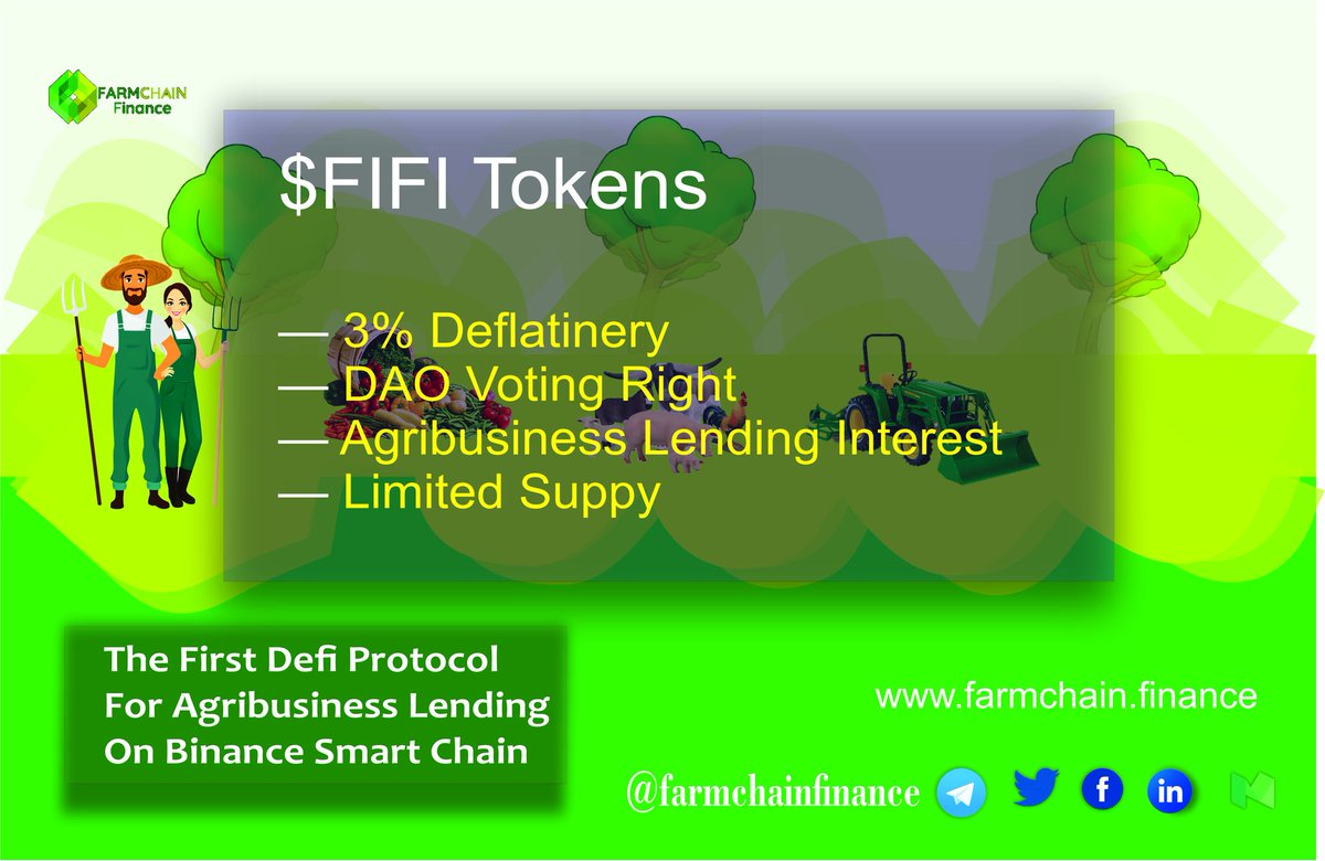 Farmchainfinanc's tweet photo. We will soon be closing our seed sales and proceed with the next round of sales before the public sales. Get this $Gem at the lowest price you will ever get.
#Farmchainfinance #fifi #Defi #Protocols #Lending #Cooporatives #Farmers #FoodSystems #Collectibles https://t.co/JQZVhSlEIE