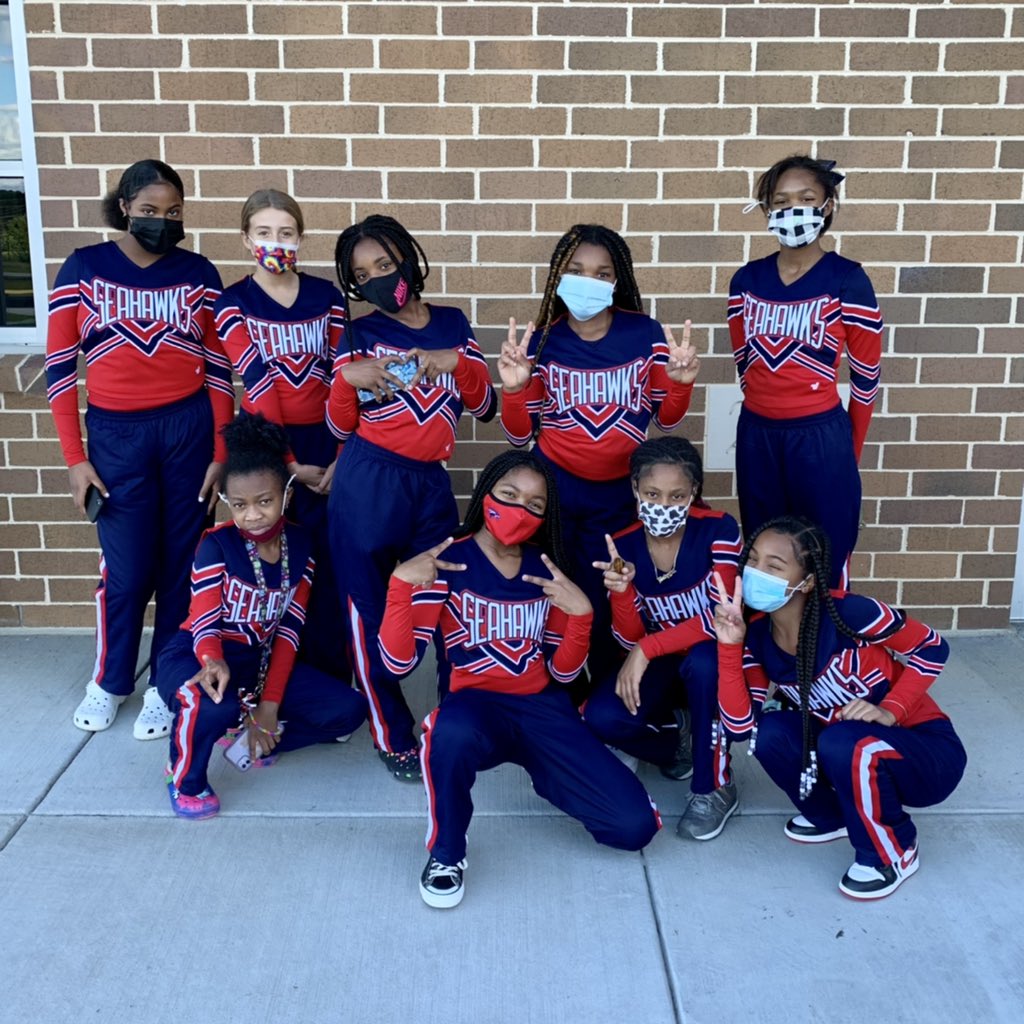 I *think* the girls were excited to get their uniforms today 😅 <a href="/ShoresMiddle/">Potomac Shores Middle School</a>