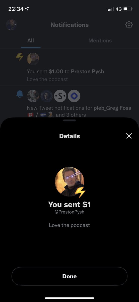 Just sent <a href="/PrestonPysh/">Preston Pysh</a> a dollar from the UK from my ⚡️ wallet to test it out totally amazing congrats <a href="/jackmallers/">Jack Mallers</a> your smashing it. When can we get @ln_strike in the UK?