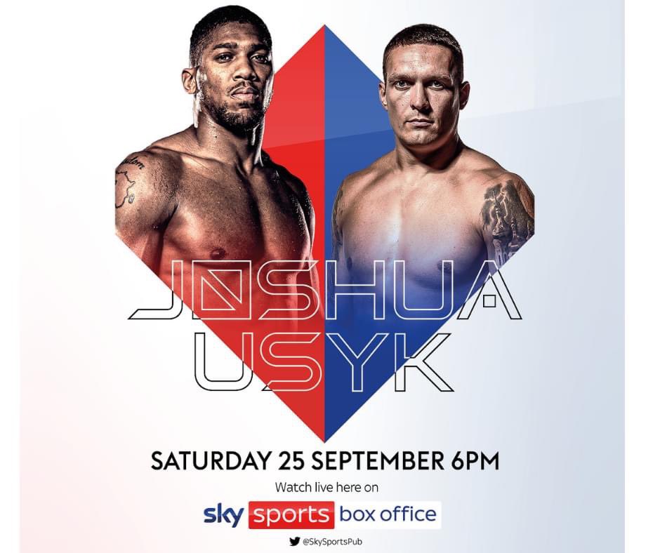 Joshua Vs USYK! 🥊 Watch it on the BIG Screen Live, Here at Imperial Sports!!

Should be a great evening - everyone welcome.

"Where will you be watching it?"

#livesport #communityhub #charityfundraiser #imperialsportsground #skysportspub