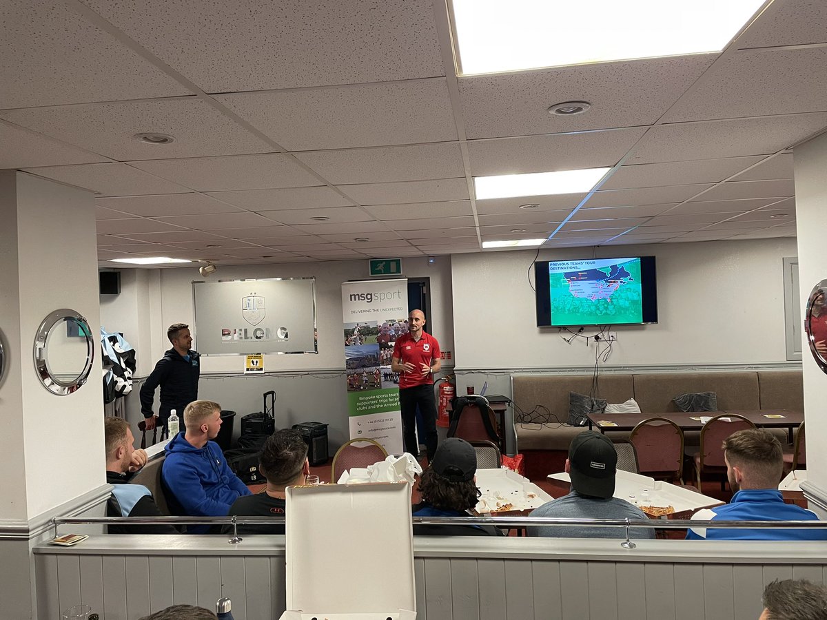 Big shout out to Grandes Pizza Ammanford for supplying the boys with post training pizza and also <a href="/Franks1ces/">The Gelateria🍦</a> for a sweet dessert while we had a top presentation from <a href="/msgtours/">MSG Tours</a> &amp; <a href="/VaughanVoyage/">Vaughan Voyage</a> on possible destinations for a BIG TRIP ✈️