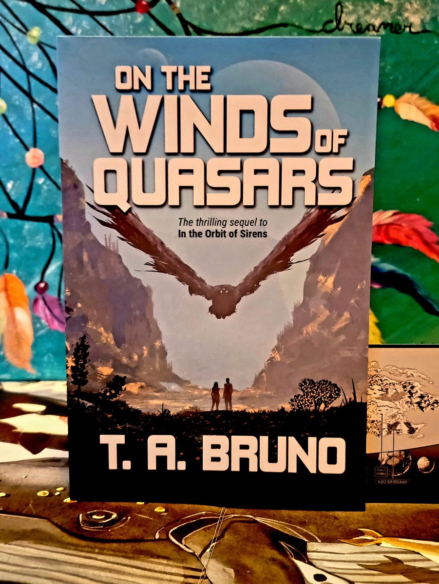 OlliespotReview's tweet photo. As @JNevair confirmed....indeed I did post a photo on insta, Figure I might as well end all speculation right here, right now. (Review up soon!)
#Tarun #storytellersontour #onthewindsofquasars #readindie #scifi #danielschmelling #coverart https://t.co/JZEMosqFFY