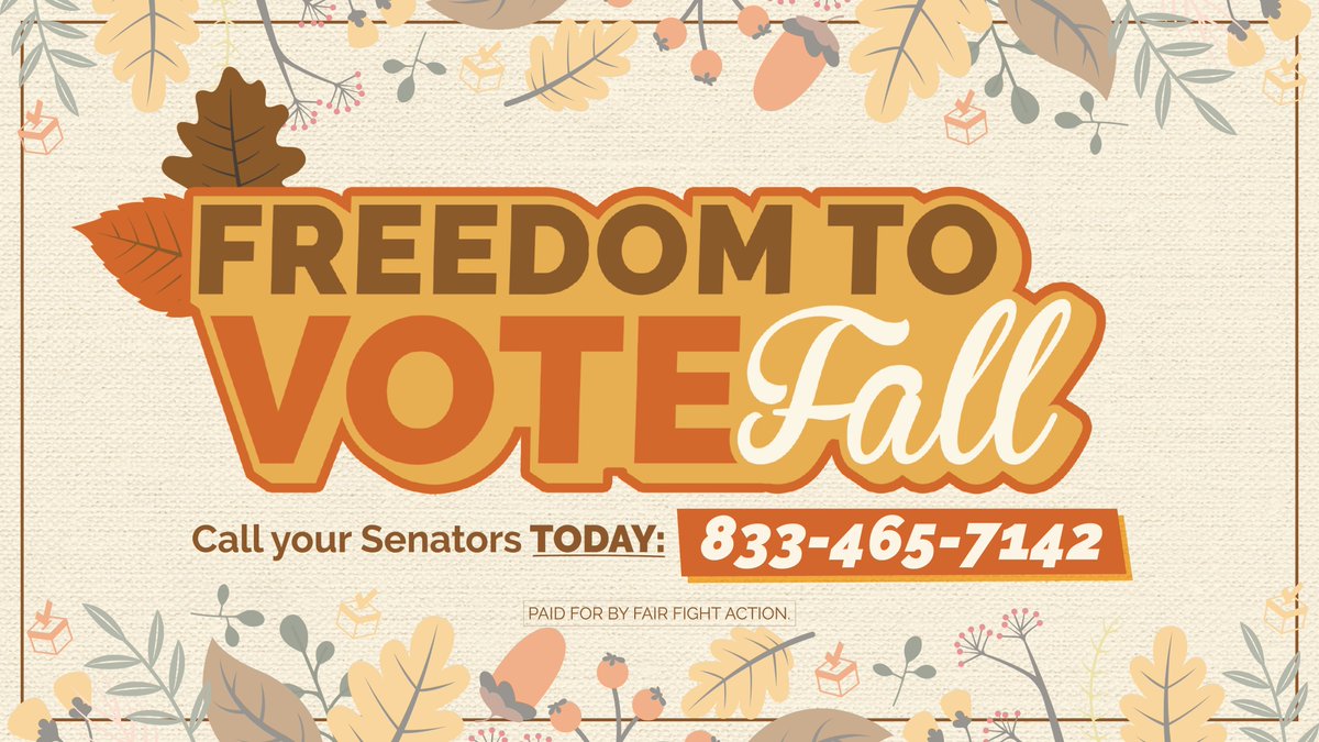 IowaAFLCIO's tweet photo. The seasons are changing, but the fight to pass federal voting rights legislation remains. That's why today we are launching 🍃🍂#FreedomToVoteFall🍃🍂! https://t.co/l93UzMmOn6