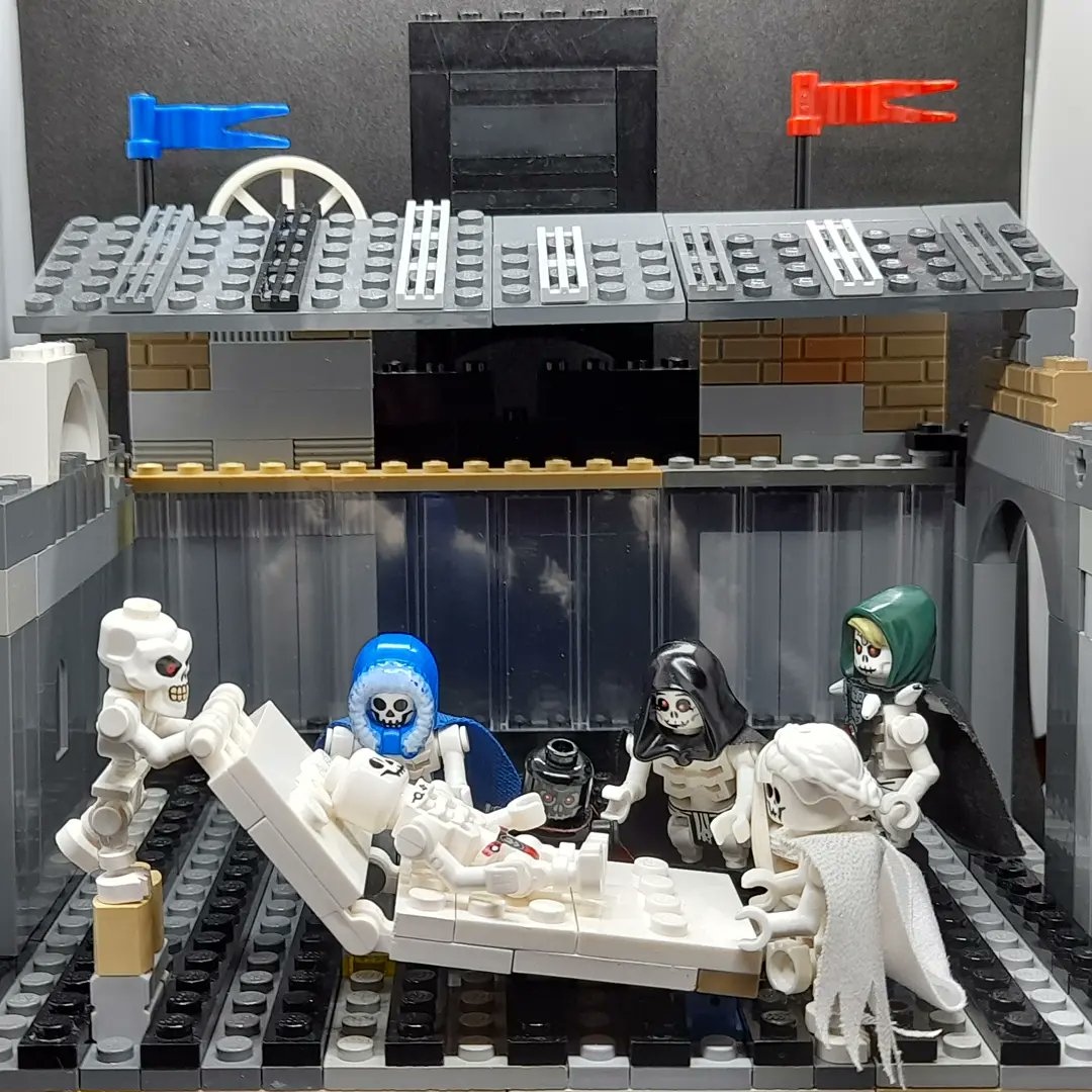 mog21's tweet photo. Happy #birthday Paul #Delvaux born #OTD 23 September 1897 here is The #Entombment reinterpreted in @LEGO_Group after original @laboverie #pauldelvaux #Skeleton #RebuildTheWorld #LEGO #SURREALISM #arthistory #belgianart #religiousart #modernart #tram #depot #mourning #lamentation https://t.co/E9Fyz36wEL