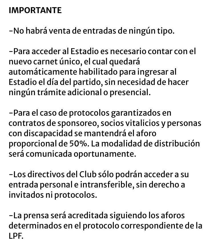 🔔 ¡¡¡CONFIRMADO!!!

🥳 Volvemos a casa y nada menos que para el Superclásico.

Los que tengan abono en TLM y estén al día con la cuota (o adeuden hasta dos meses máximo) podrán ingresar al Monumental vs. Boca.

🎶 Hay que alentar de corazón, hay que alentarlo al campeón… 🐔