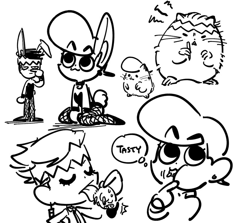 Twitch doodles. Contexts base by my watchers. 
