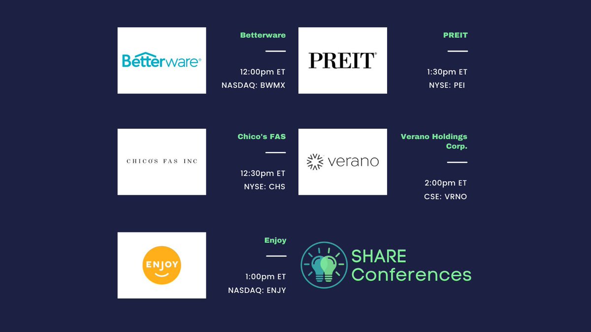 SHARE_Series's tweet photo. Hear from the following companies this Monday, September 27th, 2021 at our #AllThingsConsumer conference proudly supported by @AirAsbury, @tornadoinvest, @stockperks, @openexc,
@TDANetwork and @TelseyAdvisoryGroup
REGISTER NOW: https://t.co/BpyrWiNaT2
#Retailinvestor https://t.co/dYnUPcFwQ8