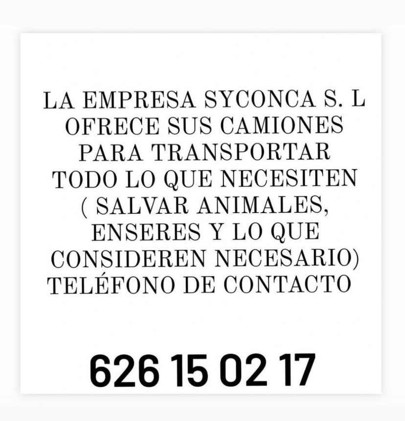 Si necesitan ayuda en #LaPalma para trasladar enseres, animales, etc… Pueden contactar con ellos 👇🏼