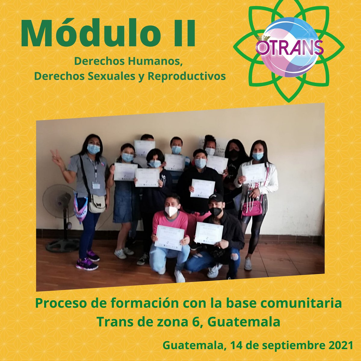 InfoOTRANS's tweet photo. 🏳️‍⚧  #EmpoderamientoTrans 🇬🇹
Segundo módulo de formación sobre derechos humanos, derechos sexuales y derechos reproductivos realizado con la base comunitaria Trans de Zona 6, Guatemala.

@Oxfam_Guatemala 
#MásDerechosParaMásGente https://t.co/DKF4SyYlcR
