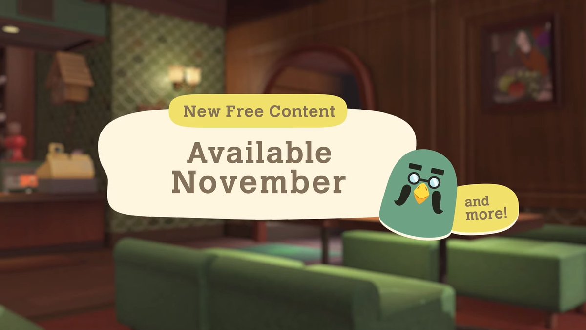 New free content is coming to Animal Crossing New Horizons in November. #NintendoDirect