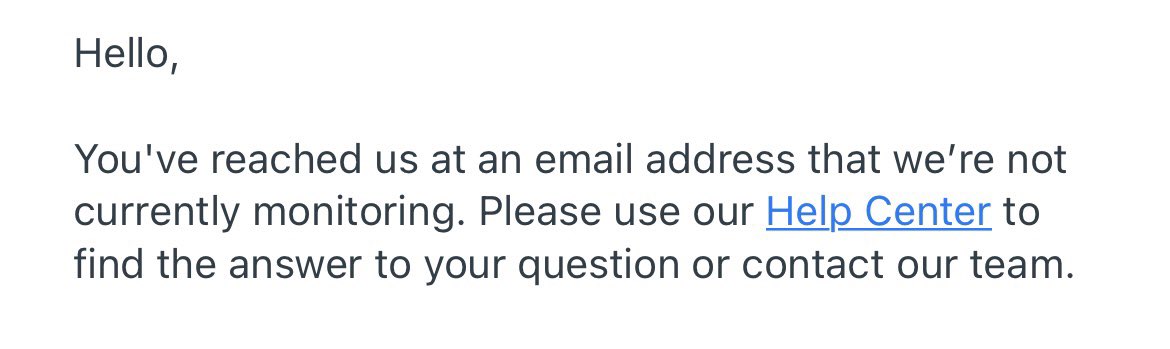 DCbeagles's tweet photo. @meetup_support Our group no longer uses your platform but you continue to charge our members fees.

P.S. You shouldn’t include an email address in a customer communication when it’s one that you don’t monitor 🤦‍♀️ https://t.co/uzgEcISOrj