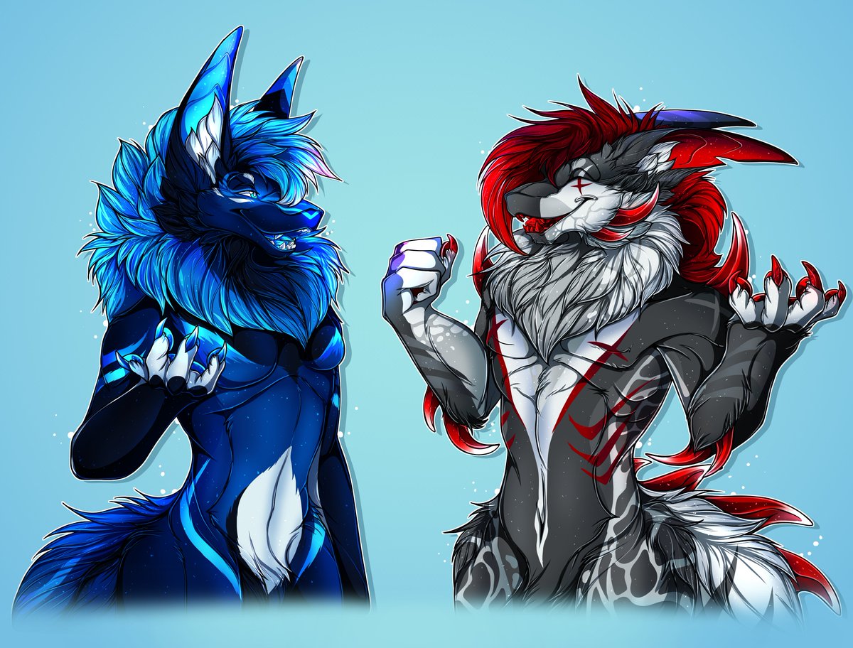 MUTE_GOES_CLICK's tweet photo. Halfbody artwork for hallow on discord of these two gorgeous smilers!!
#furry #furryart #furries #curatorreview #featurethis #mute https://t.co/HbIikIBdUF