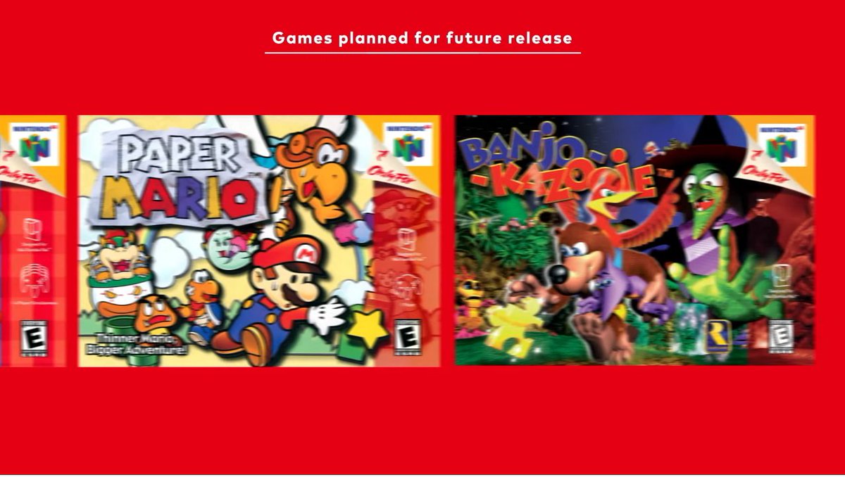 Banjo-Kazooie announced for the Nintendo Switch Online service.