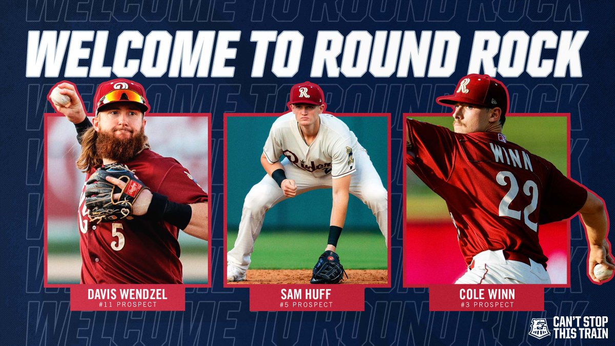 Round Rock Express (@rrexpress) on Twitter photo Welcome to Round Rock!
Texas <a href="/Rangers/">Texas Rangers</a> #3 prospect RHP Cole Winn, #4 prospect C Sam Huff and #11 prospect INF Davis Wendzel were all promoted from <a href="/RidersBaseball/">Frisco RoughRiders</a> to the #RRExpress on Thursday!
📰: atmilb.com/2ZhNFQ0
📋: bit.ly/3AxKUrD
🎟️: RRExpress.com/Tickets Welcome to Round Rock!
Texas <a href="/Rangers/">Texas Rangers</a> #3 prospect RHP Cole Winn, #4 prospect C Sam Huff and #11 prospect INF Davis Wendzel were all promoted from <a href="/RidersBaseball/">Frisco RoughRiders</a> to the #RRExpress on Thursday!
📰: atmilb.com/2ZhNFQ0
📋: bit.ly/3AxKUrD
🎟️: RRExpress.com/Tickets