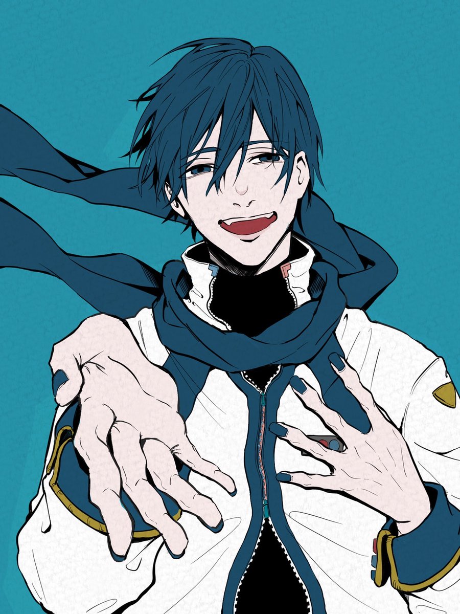 Kaito兄さんは見た目爽やか青年なのに青ネイルしてるところが言い表せないくらい 必良のイラスト