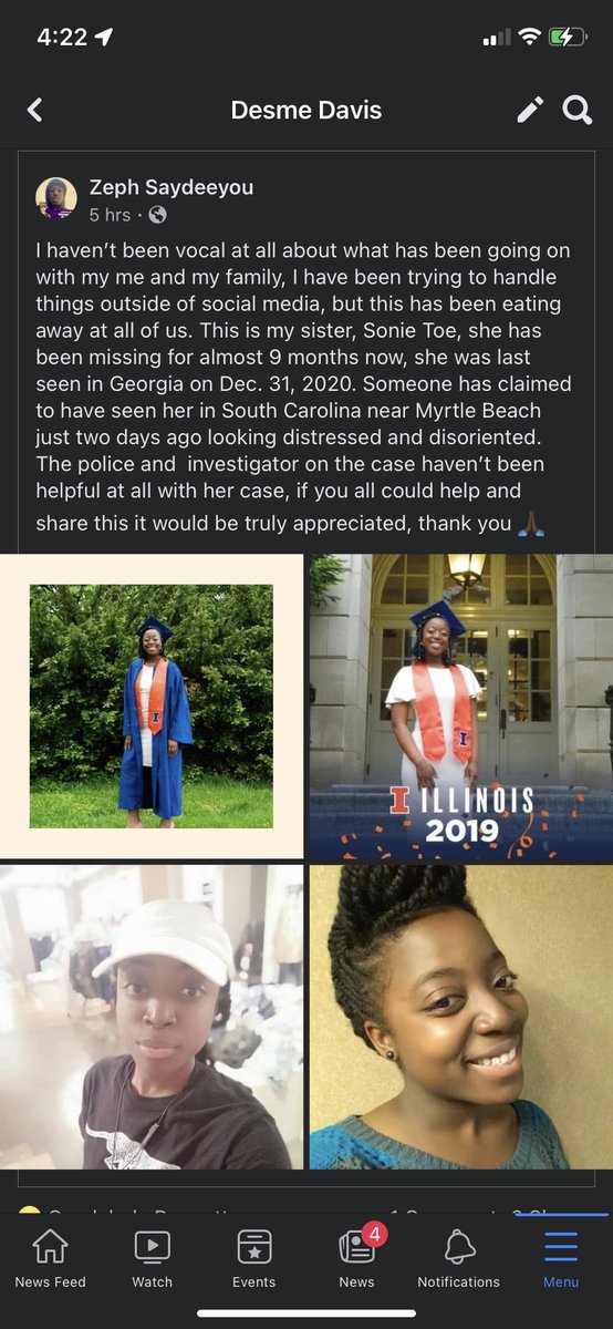 DezzyPie82's tweet photo. #Missing💔 Help find #SonieToe https://t.co/Mcmqoti3S3